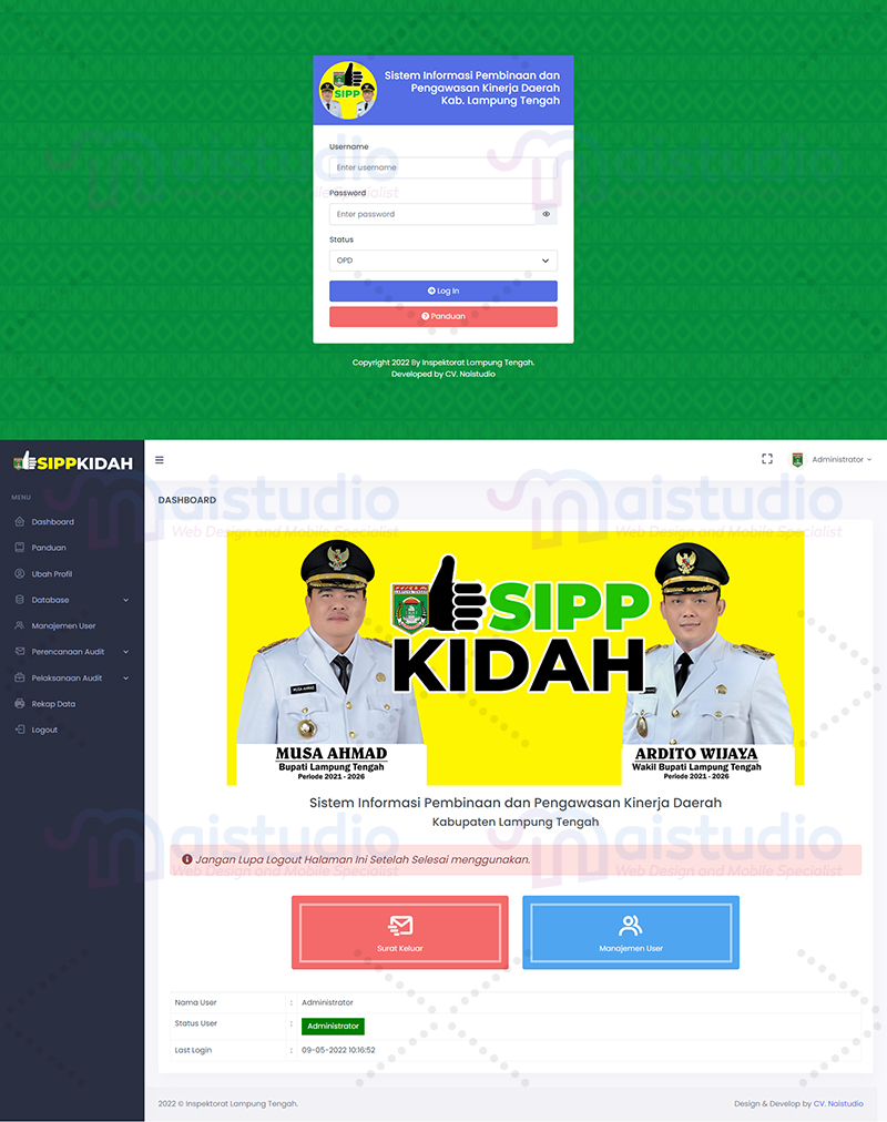 Sistem Informasi Pembinaan dan Pengawasan Kinerja Daerah Kabupaten Lampung Tengah (SIPP-KIDAH)