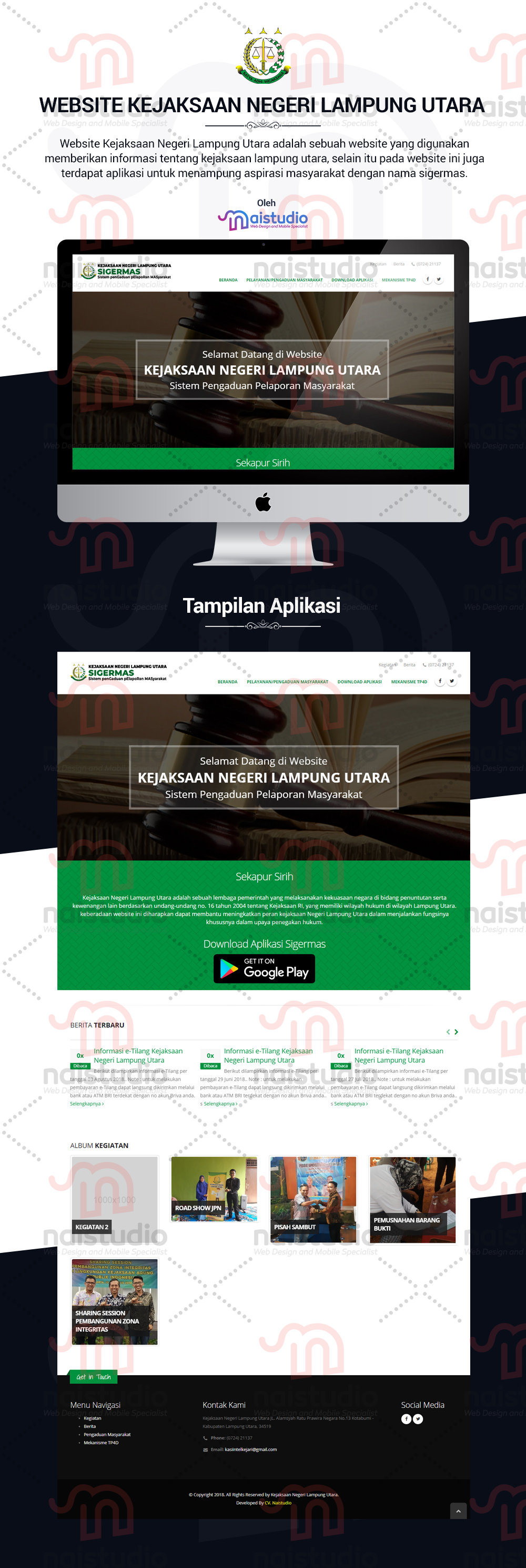 Website Kejaksaan Negeri Lampung Utara