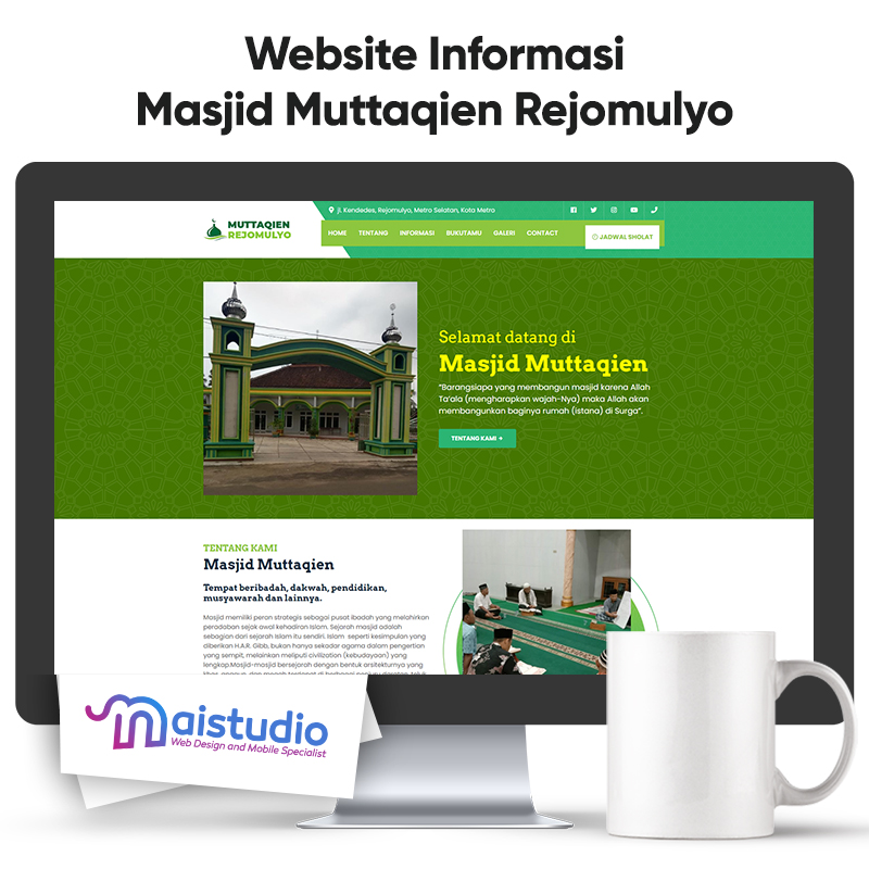 Website Informasi Masjid Muttaqien Rejomulyo